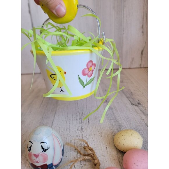 Unique‎ Easter variety basket Bunny eggs home decor set figure - Picture 6 of 11